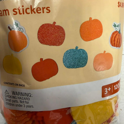 Thanksgiving Pumpkin Foam Stickers Craft Pack – 120 Pieces