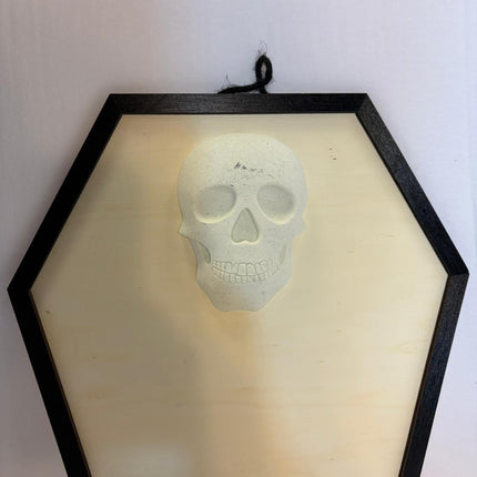 DIY Coffin Skull Wood Wall Decor 15.5 x 12 in