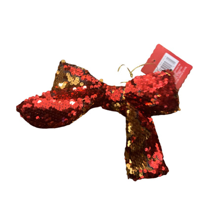 Ashland Christmas Red and Gold Sequin Bow 6x7.5in