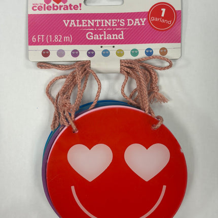 Valentine’s Day Smiley Face Garland-6ft