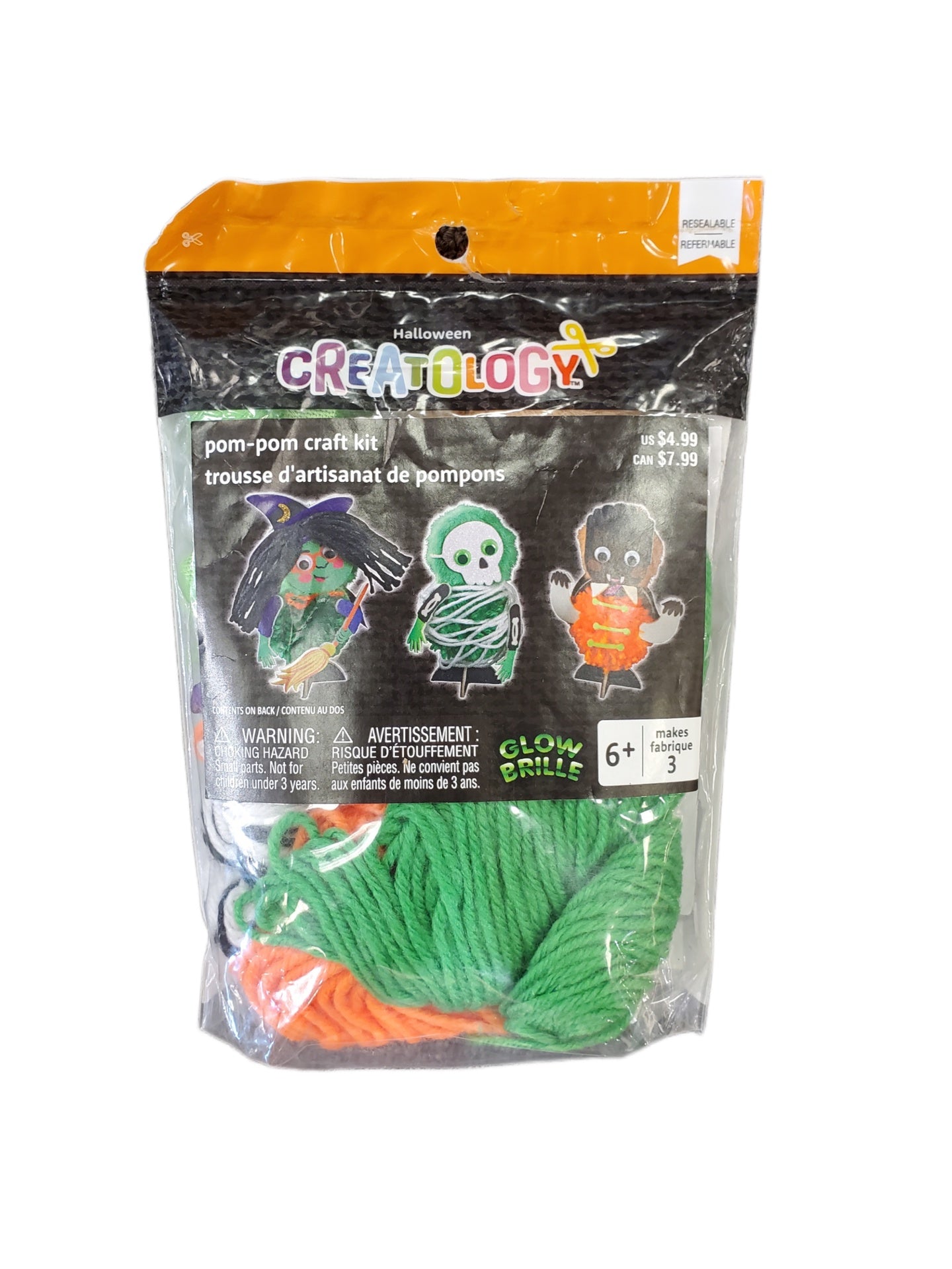 CREATOLOGY, HALLOWEEN POM-POM CRAFT KIT, MAKES 3