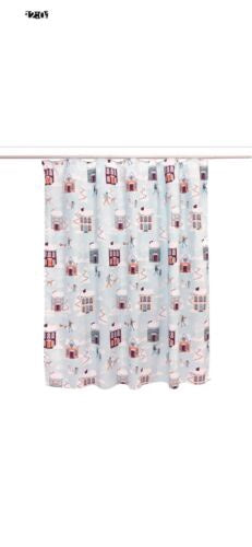 St. Nicholas Square Winter Village Shower Curtain OEKO-TEX New Tag 70 in x 70 in