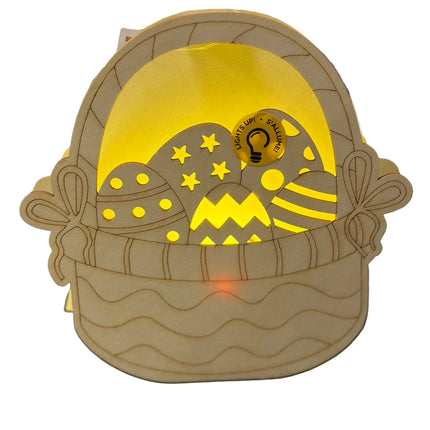 Make Market DIY LED Plywood Décor – Easter Basket Design