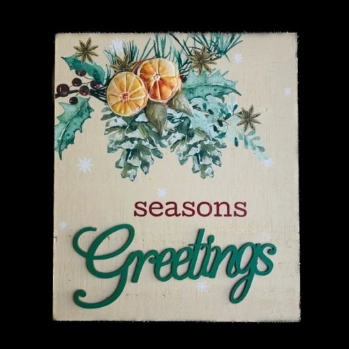 Seasons Greetings 3D Wall Plaque - Ashland Decor