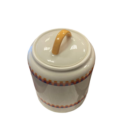 Ashland Fall Ceramic Canister Yellow Handle 7inx6in