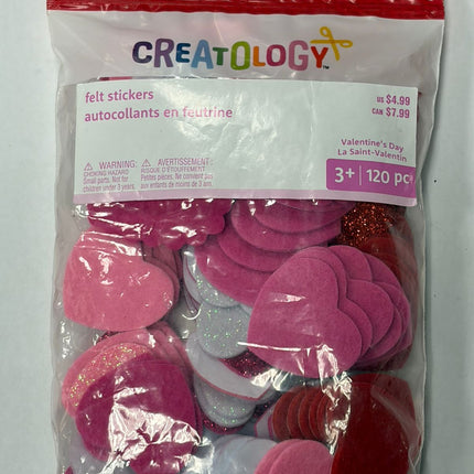 Creatology Valentine's Felt Stickers 120 Pcs