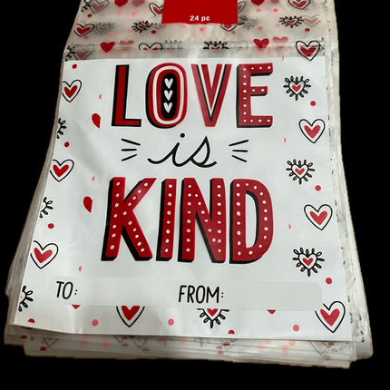 Valentine's Day "LOVE IS KIND" Resealable Treat Bags