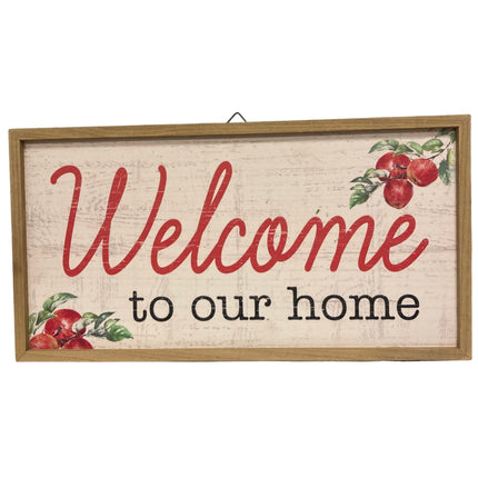 Ashland Fall Apples Welcome Door Sign 24x12.5in