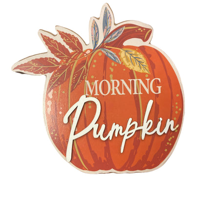 Ashland Fall Morning Pumpkin Table Decoration 7x6in