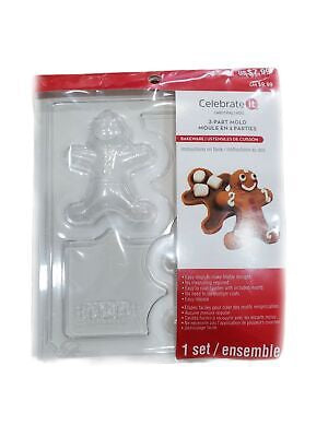 Gingerbread Man 3-Part Mold Bakeware Set