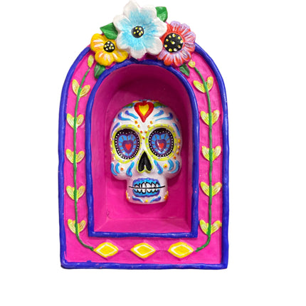 Ashland Day of the Dead Skull in Window Decoration 6x4in