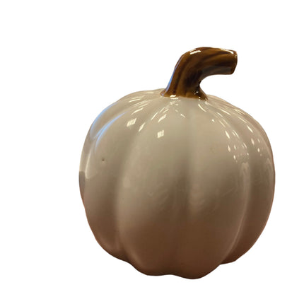 Ashland Fall White Porcelain Pumpkin with Letter Z 5x5in