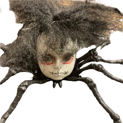 Ashland Halloween Doll Head Spider Decoration  8x8in