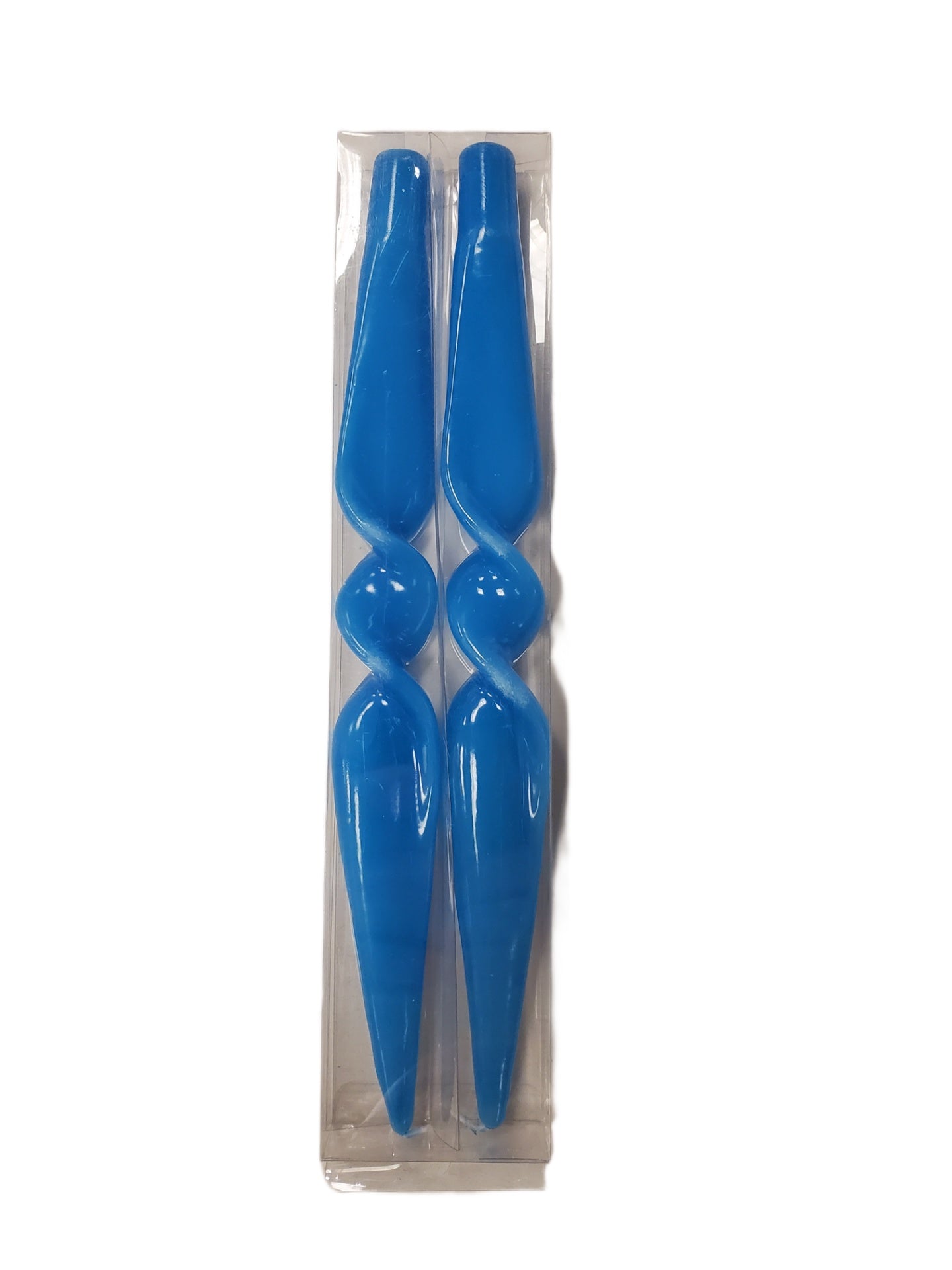 ASHLAND UNSCENTED NEON TAPER CANDLES 2pc BLUE