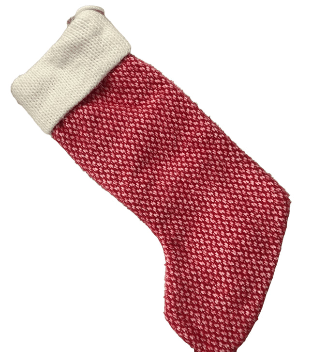 Kringle’s Cottage Stocking 20in – Snowball Pom