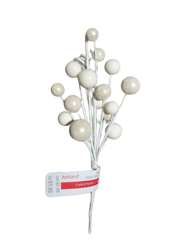 Ashland White Christmas Berry Stem - Home Decor