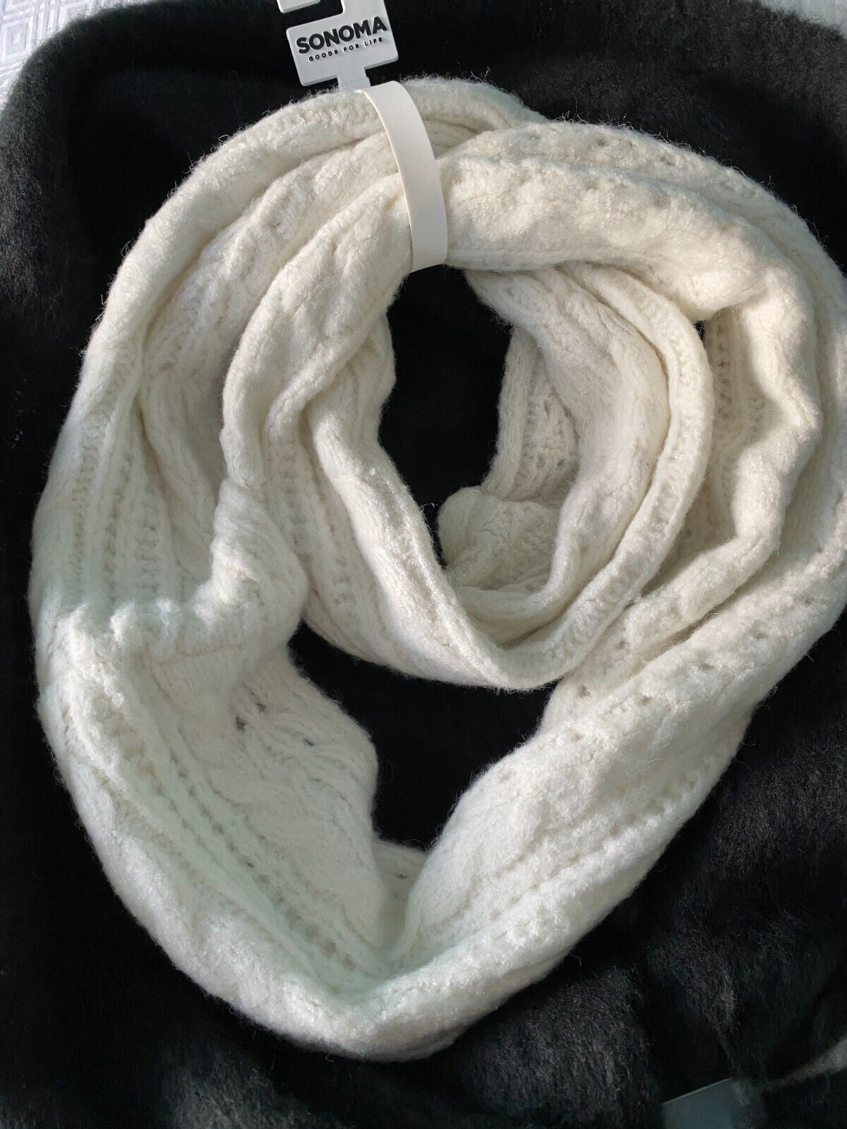 SONOMA Goods for Life Chenille Infinity Scarf ~ Supercozy Ivory