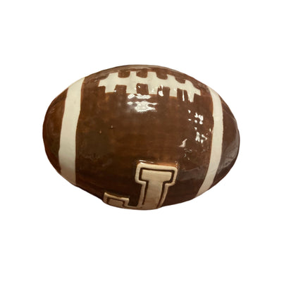 Celebrate it Ceramic Football Letter J 4x3in