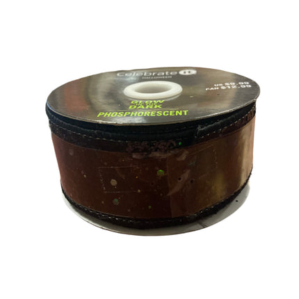 Celebrate it Black Glow in the Dark Wired Ribbon 1.5x30ft