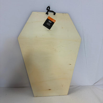 DIY Coffin Skull Wood Wall Decor 15.5 x 12 in
