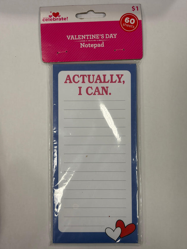 Valentine’s Day Notepad - 60 Sheets