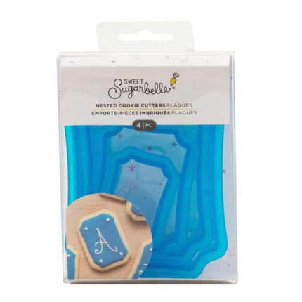 Sweet SUGARBELLE Plaque Nested 4 Piece, Color Cookie Cutter Set