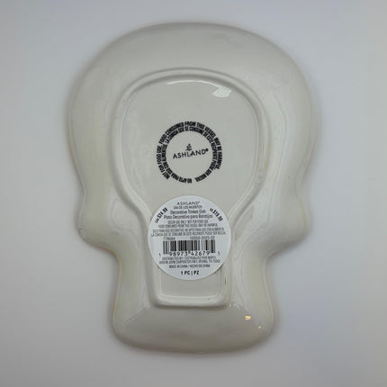 Orange Sugar Skull Decorative Trinket Dish
