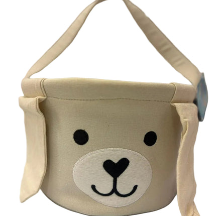 Dog Face Fabric Easter Basket – 6 Inch Depth