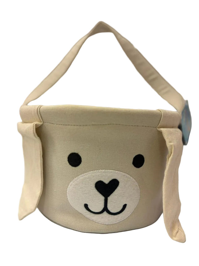 Dog Face Fabric Easter Basket – 6 Inch Depth