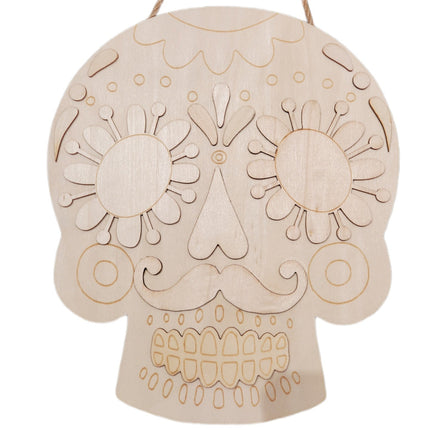MAKE MARKET, DIY Wood HALLOWEEN Wall Plaque, DIA DE LOS MUERTOS
