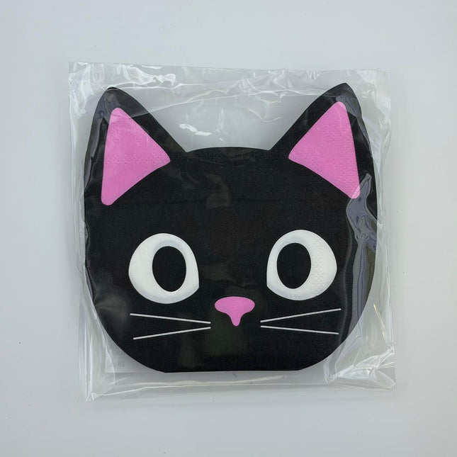 Black Cat Halloween Beverage Napkins – 20 Count, 4.7 in