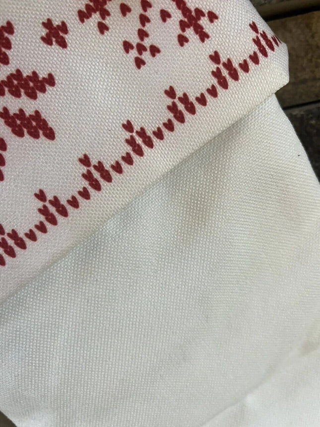 18" Ashland White & Red Snowflake Christmas Stocking