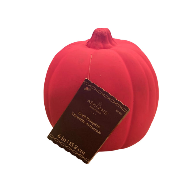 Ashland Halloween Pink Craft Pumpkin 6in