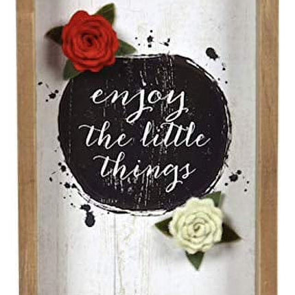 "Enjoy The Little Things" Floral Decor Box