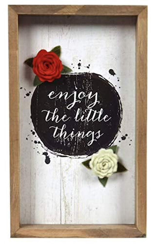 "Enjoy The Little Things" Floral Decor Box