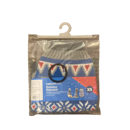 Vibrant Life Blue Boss Dog Sweater 10.5in 5-10Lb XS