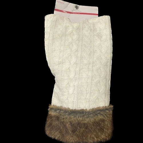 Ashland Ivory Cable Knit 48" Faux Fur Tree Skirt