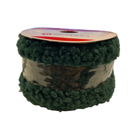 Celebrate it Christmas Green Wool Ribbon 2.5inx9ft