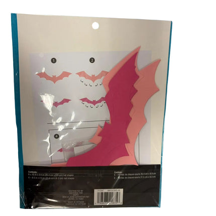 Paper Bat Wall Décor Set – Halloween Hanging Decorations (12 Pieces)