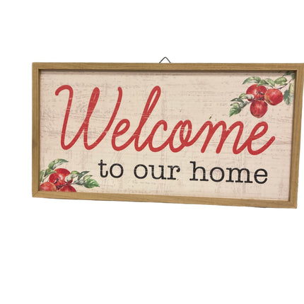 Ashland Fall Apples Welcome Door Sign 24x12.5in