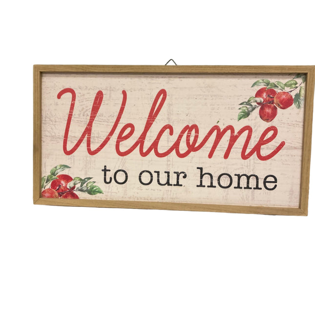 Ashland Fall Apples Welcome Door Sign 24x12.5in