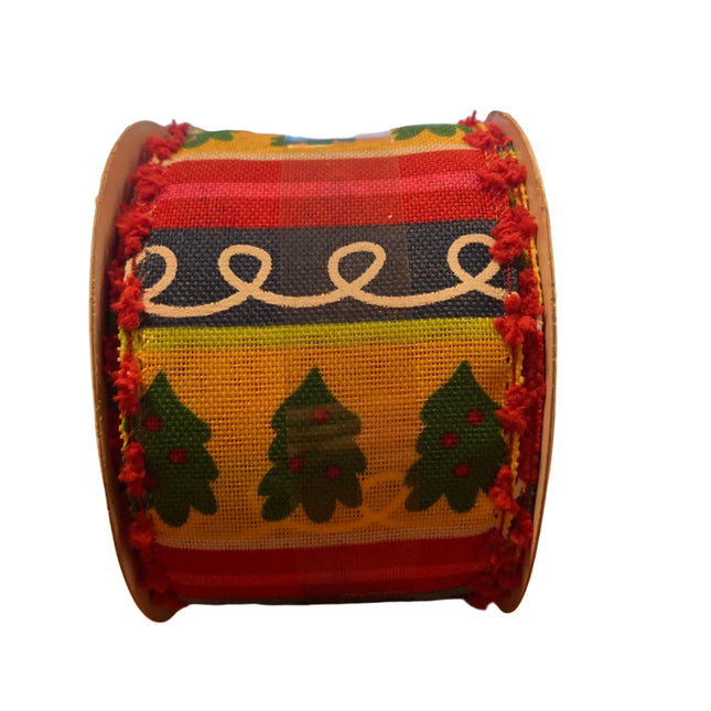 Celebrate it Christmas Trees Wired Ribbon 2.5inx20ft