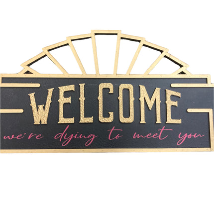 Ashland Halloween Dark Romance Welcome Sign 11x23.5in