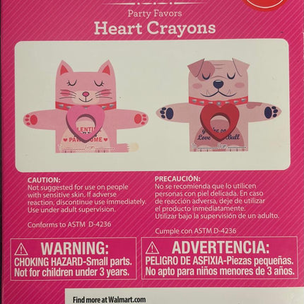 Valentine's Day Heart-Shaped Crayons 8-Pc Set