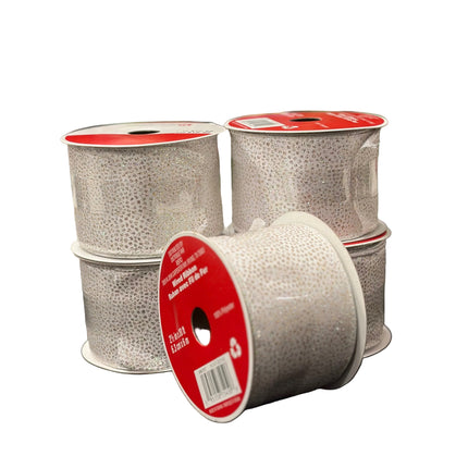 Wired Ribbon Speckled 2.5 in * 20ft - christmas and easter