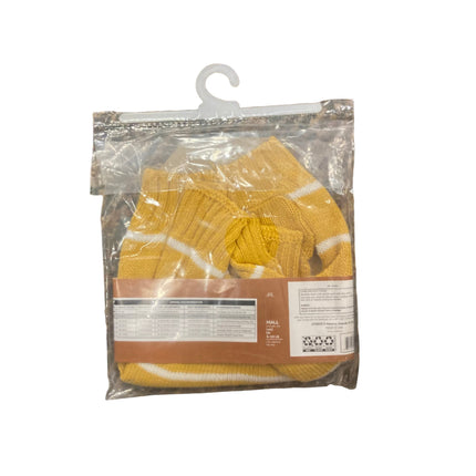 Vibrant Life Yellow and White Pet Sweater 10.5in 5-10LB XS