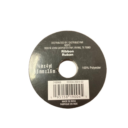 Celeberate it Halloween Small White and Black Ribbon 3/8inx4yd