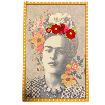 Ashland Frida Kahlo Yellow Frame Wall Decoration 18x12in