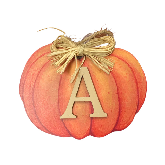 Ashland Fall A Letter Pumpkin Wall Decor 6x7in
