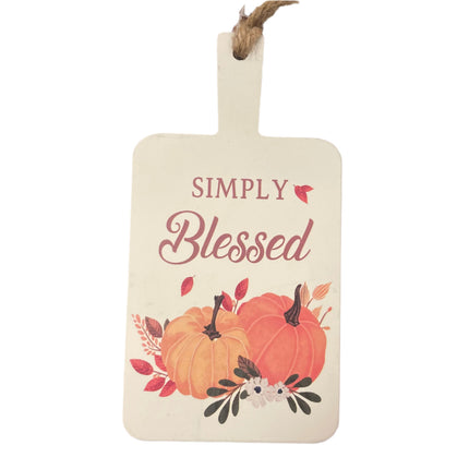 Ashland Fall Simply Blessed Wall Sign 10x5in
